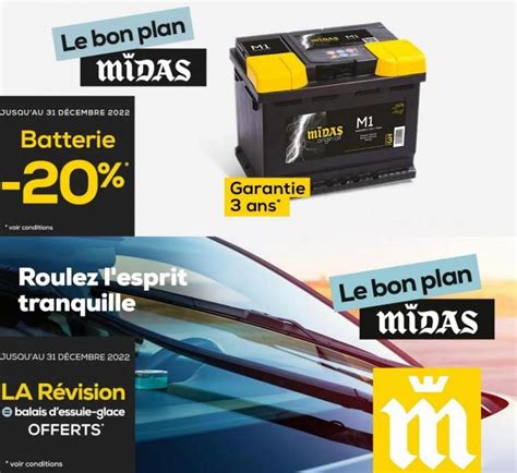 midas promotions|réduction midas.